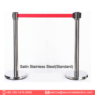 Securina-Stainless Steel Crowd Control Barrier with 2 Meter Retractable Belt