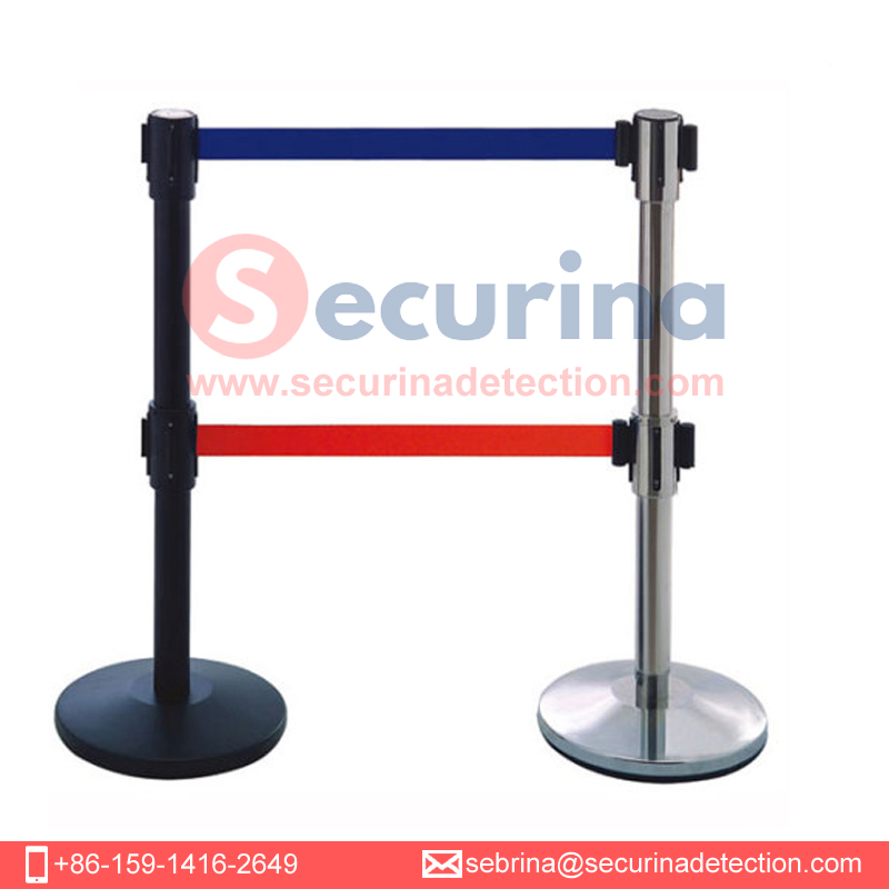 Securina-Stainless Steel Crowd Control Barrier with 2 Meter Retractable Belt