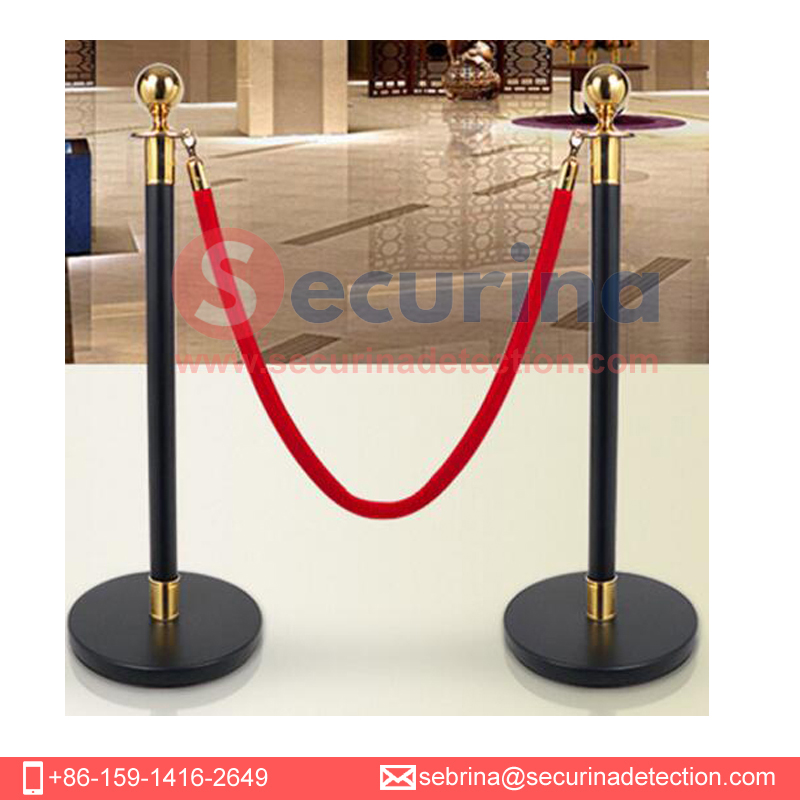 Securina-Stainless Steel Crowd Control Rope Queue Barrier Poles Stand for Hotel and Bank