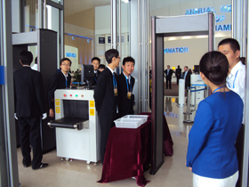 Why does the walk through metal detector door should be used with a hand-held metal detector together?